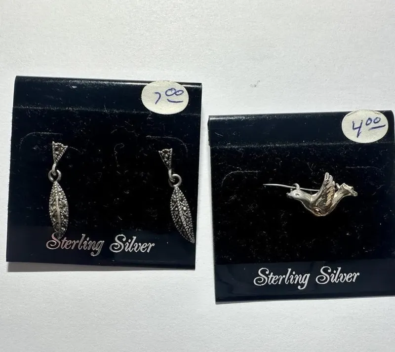 Coordinating Earring and Pendant Sterling Silver from auction in Clifford , Pennsylvania — image 25