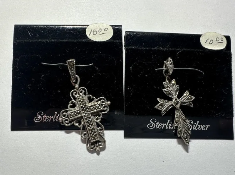 2 NOS Sterling Silver Cross Pendants from auction in Clifford , Pennsylvania — image 30