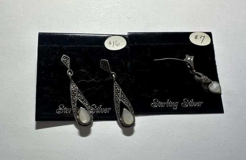 Coordinating NOS Sterling Silver Earrings and from auction in Clifford , Pennsylvania — image 39