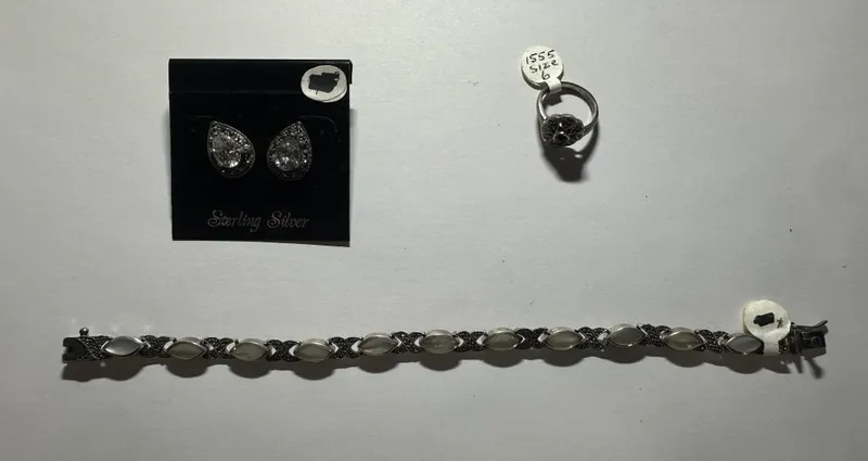 Coordinating Sterling Silver Earrings, Ring and from auction in Clifford , Pennsylvania — image 38