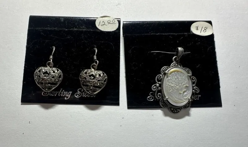 Cameo Pendant and Sterling Silver Earrings from auction in Clifford , Pennsylvania — image 43