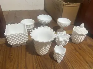 Fenton Style Hobnail Milk Glass Collection