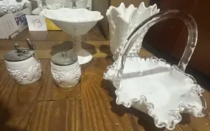 Assorted Milk Glass Tableware