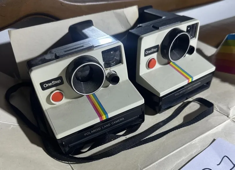 Pair of Vintage Polaroid OneStep SX-70 Rainbow from auction in Clifford , Pennsylvania — image 38