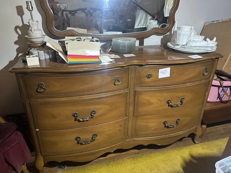 French Provincial Style Triple Dresser from auction in Clifford , Pennsylvania — image 41