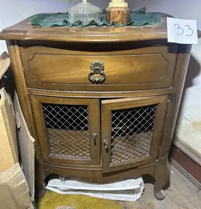French Provincial Style Serpentine Commode Cabinet