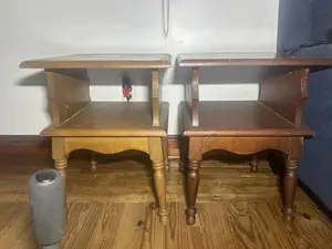 Pair Step Down End Tables