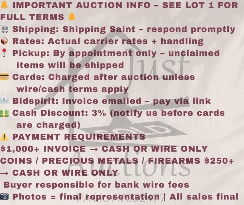 PLEASE READ-Important Auction Policies from auction in Clifford , Pennsylvania — image 2