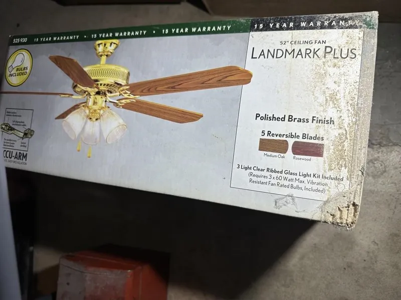 NIB Landmark Plus Ceiling Fan w Lights from auction in Clifford , Pennsylvania — image 10