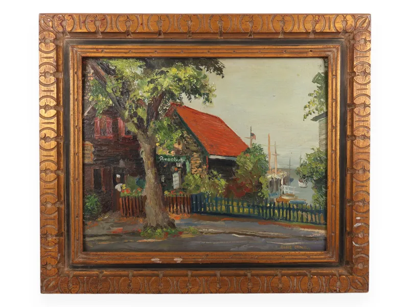 Elsie Crowell 'Harbor Scene' (Signed) from auction in Atlanta, Georgia — image 2