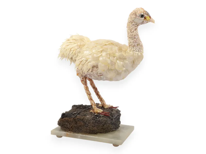 Large Shellwork Ostrich Figurine on Onyx Base from auction in Atlanta, Georgia — image 26
