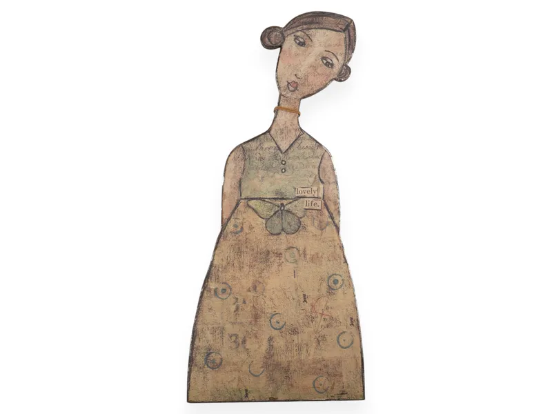 Kelly Rae Roberts for Creative Co-Op Whimsical Wood Figure Doorstop from auction in Atlanta, Georgia — image 38