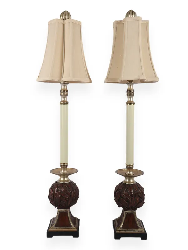 A Pair of Uttermost 35-Inch Acanthus Leaf Buffet Lamps from auction in Atlanta, Georgia — image 39