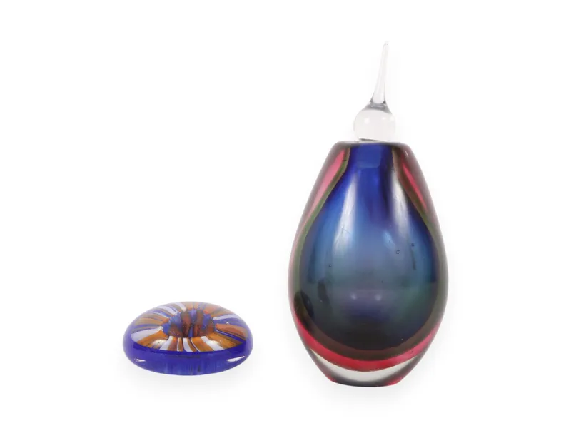 Two Pieces of Mid-Century Modern Art Glass including Murano Sommerso Bottle from auction in Atlanta, Georgia — image 36