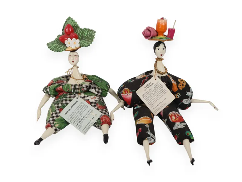 A Pair of Poupees by Isabelle Handcrafted Art Dolls Dated 1994 from auction in Atlanta, Georgia — image 44