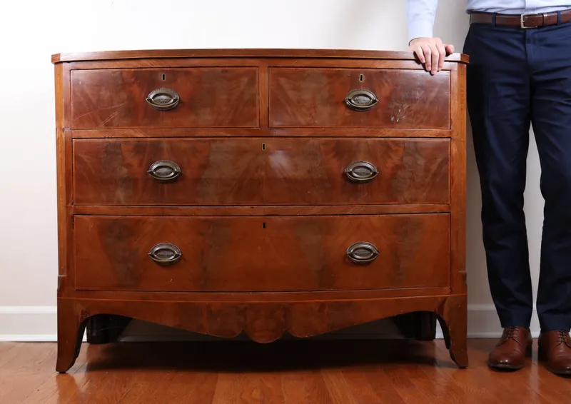 Federal Mahogany Bowfront Chest of Drawers from auction in Atlanta, Georgia — image 46