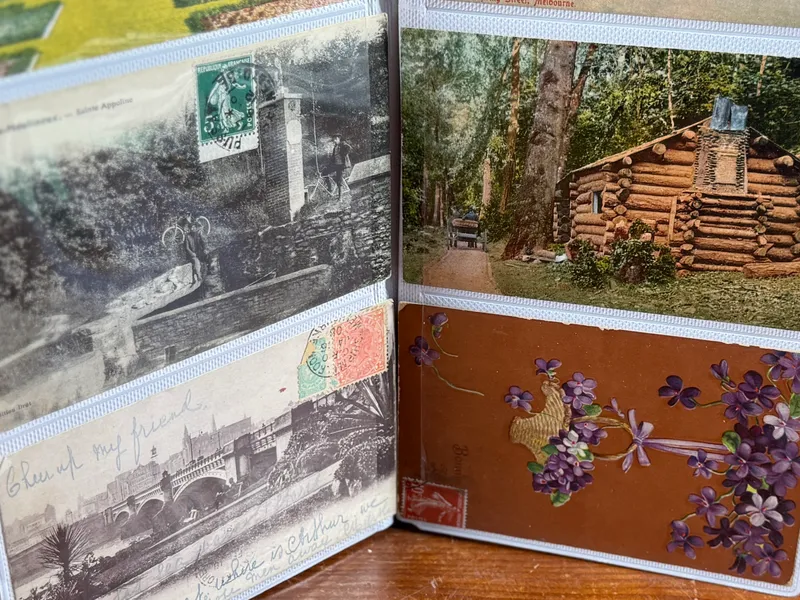 BINDER FULL OF ANTIQUE POST CARDS from auction in Salem, Oregon — image 9