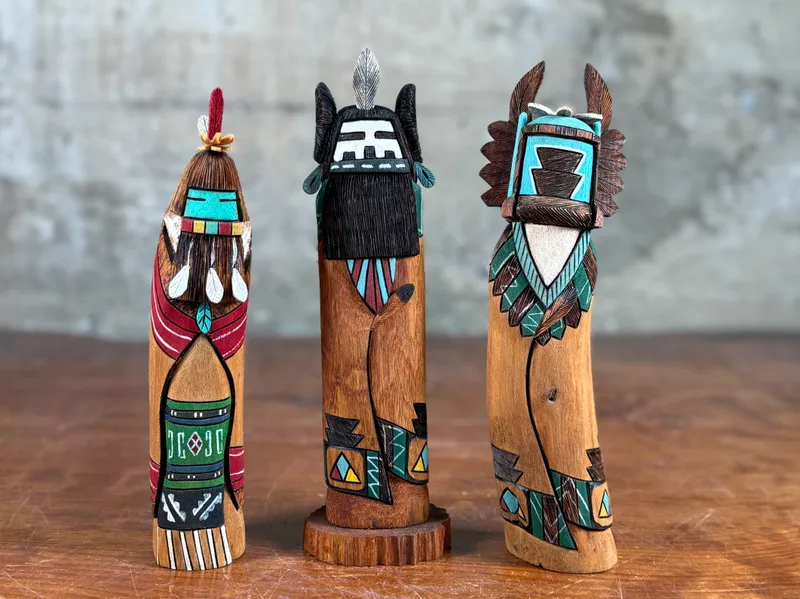HOPI & ZUNI, TRIO OF SHALAKO DOLLS from auction in Salem, Oregon — image 26