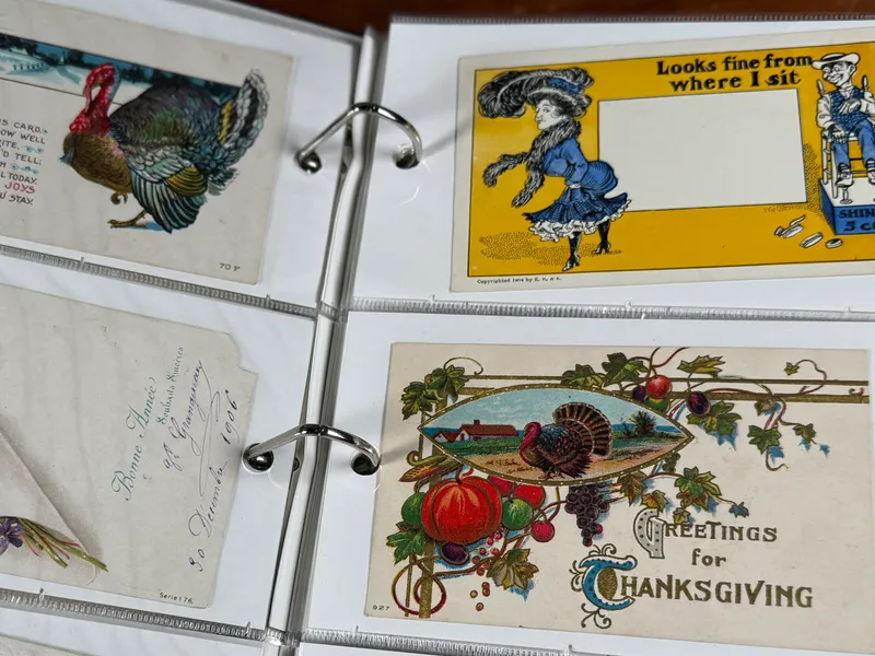 BINDERS FULL OF ANTIQUE POST CARDS
 from auction in Salem, Oregon — image 25