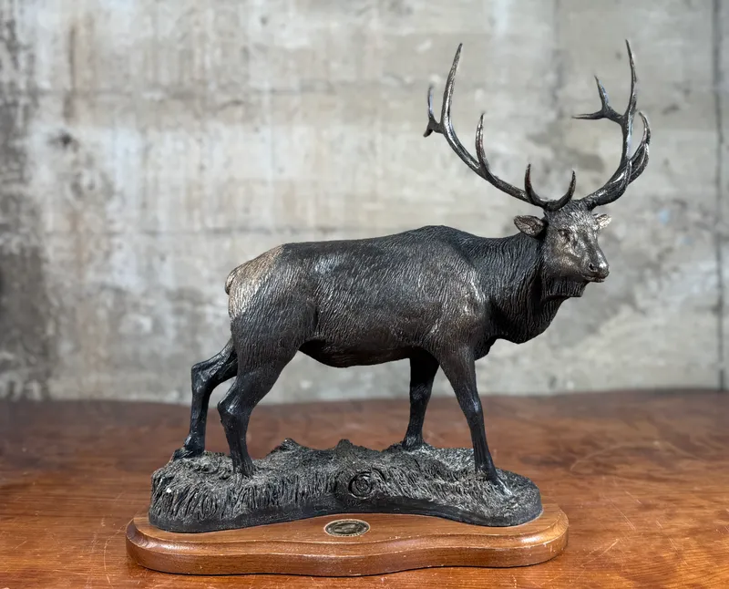 NATIONAL WILD TURKEY FEDERATION, ELK BRONZE SCULPTURE from auction in Salem, Oregon — image 31