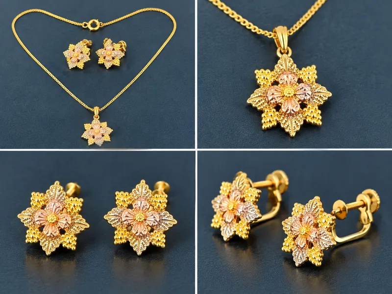 GOLD-FILL NECKLACE & EARRING SET from auction in Salem, Oregon — image 14