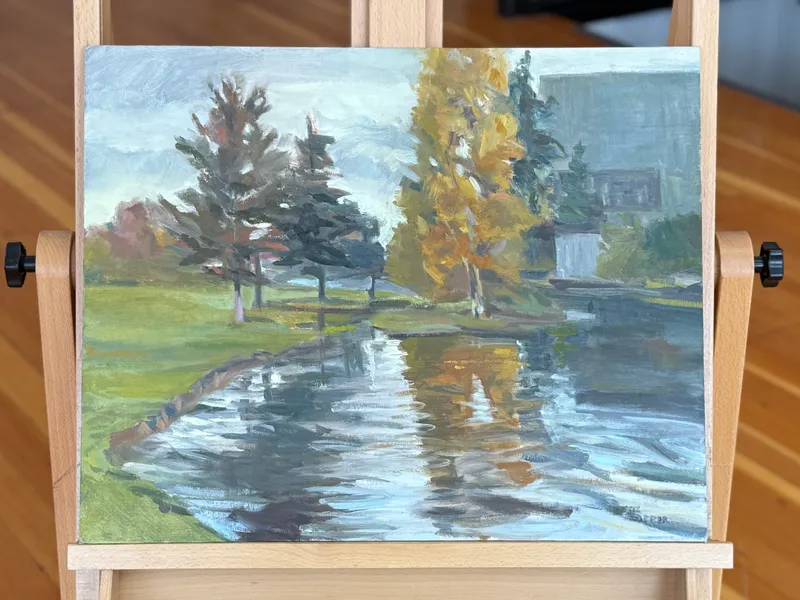 LANDSCAPE, OIL ON BOARD from auction in Salem, Oregon — image 2