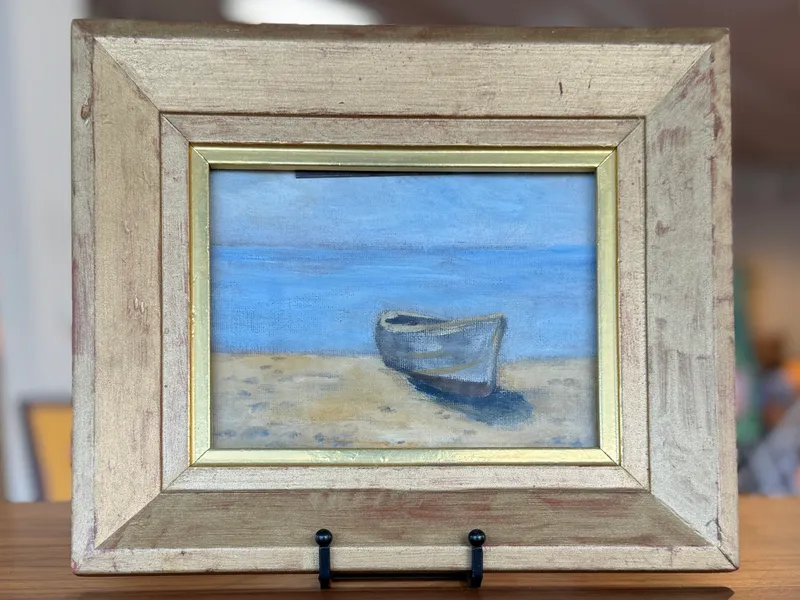BERNARD M. KREMITSKE, "SAILBOAT ON COAST" from auction in Salem, Oregon — image 9