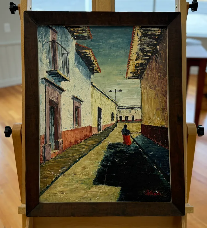 FOLK ART STREETSCAPE PAINTING from auction in Salem, Oregon — image 22