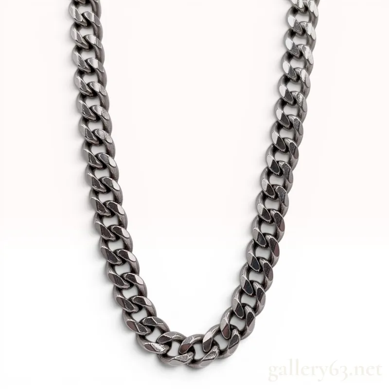 A 97.4 Gram Platinum Two-Side Cut Curb Link Chain Necklace from auction in Atlanta, Georgia — image 3