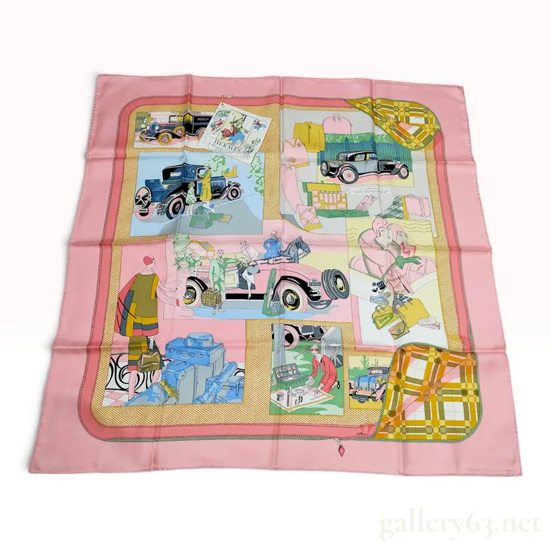 Hermes Silk Carre Scarf L'Elegance et le Confort en Automobile by Caty Latham from auction in Atlanta, Georgia — image 4