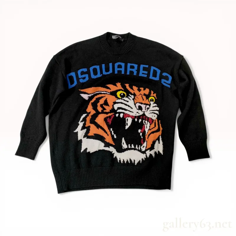 DSquared2 Tiger Intarsia Knit Wool Blend Sweater, Size S from auction in Atlanta, Georgia — image 25