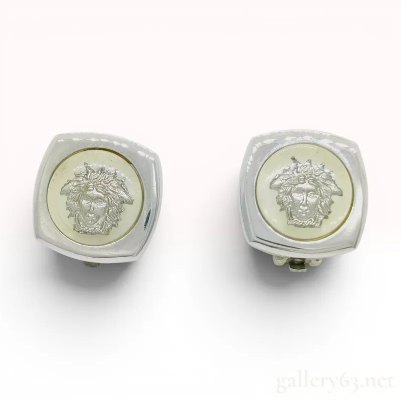 A Pair of Vintage Gianni Versace Silver-Toned Medusa Clip-On Earrings from auction in Atlanta, Georgia — image 27