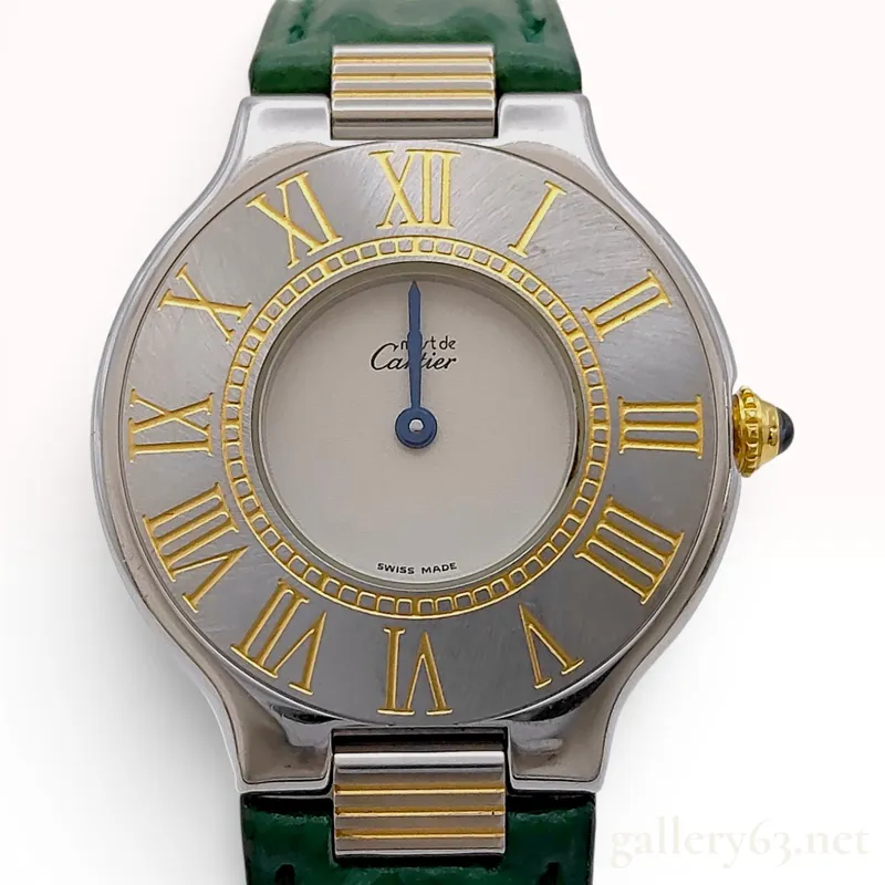 Cartier Must 21 Stainless Steel and Gold Tone Quartz Wristwatch Reference 123 000 P from auction in Atlanta, Georgia — image 46