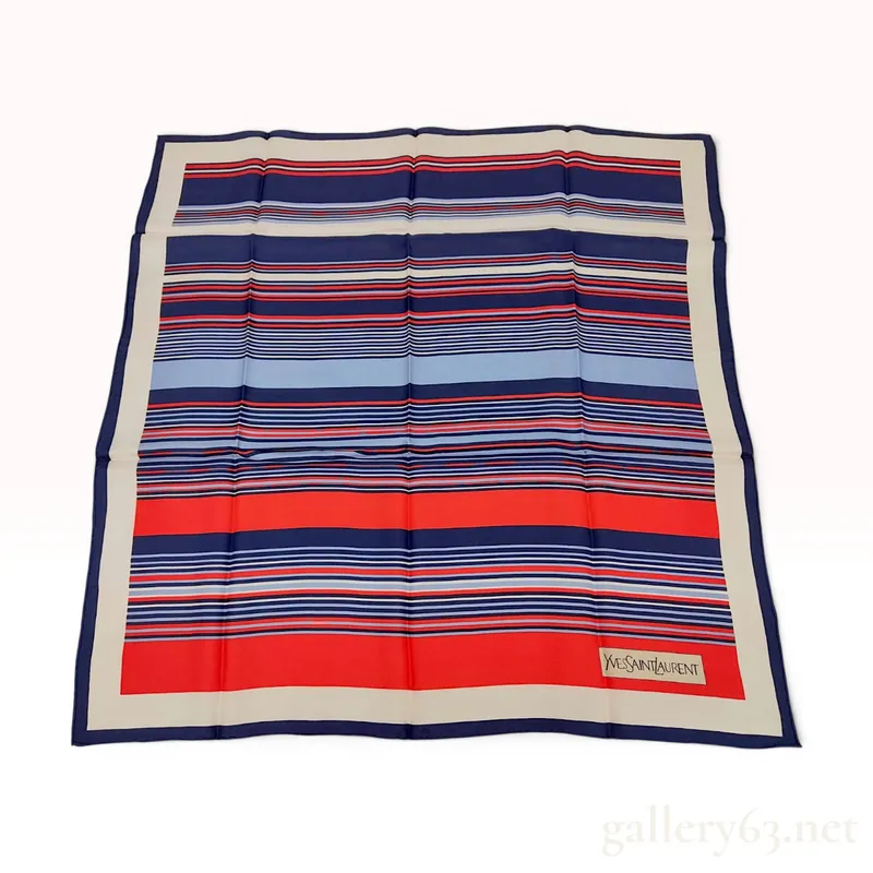 Yves Saint Laurent Striped Silk Scarf from auction in Atlanta, Georgia — image 48