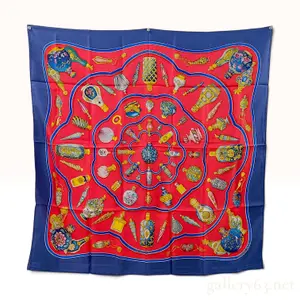 Hermes Qu'importe le flacon Red Silk Scarf 90