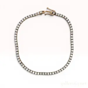 14K Yellow Gold and 2.00cttw Lab Grown Diamond Tennis Bracelet