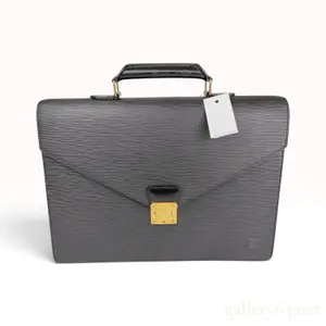 Vintage Louis Vuitton Serviette Ambassadeur Black Epi Leather Briefcase
