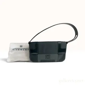 Vintage Givenchy Baguette Black Fabric and Leather Shoulder Bag with Dust Bag
