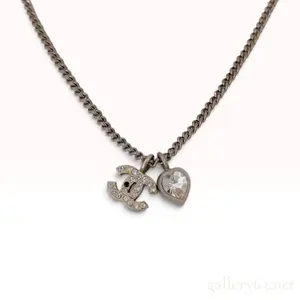 Chanel Spring 2011 Crystal CC and Heart Charm Necklace