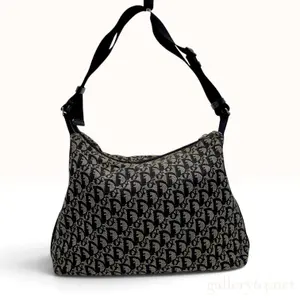 Vintage Christian Dior Trotter Canvas Hobo Shoulder Bag