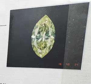 Pt900 Platinum 0.213ct Natural Fancy Light Greenish Yellow Diamond Ring W/GAAJ Report