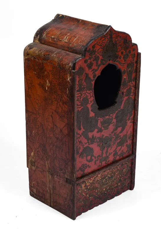 Small Tibetan Hand Painted Cabinet. from auction in Freeport, Maine — image 15