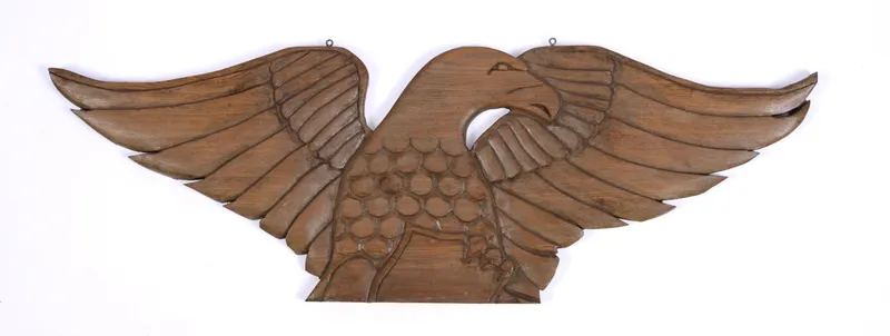 Carved Wooden Eagle by C.M. Ela. from auction in Freeport, Maine — image 19