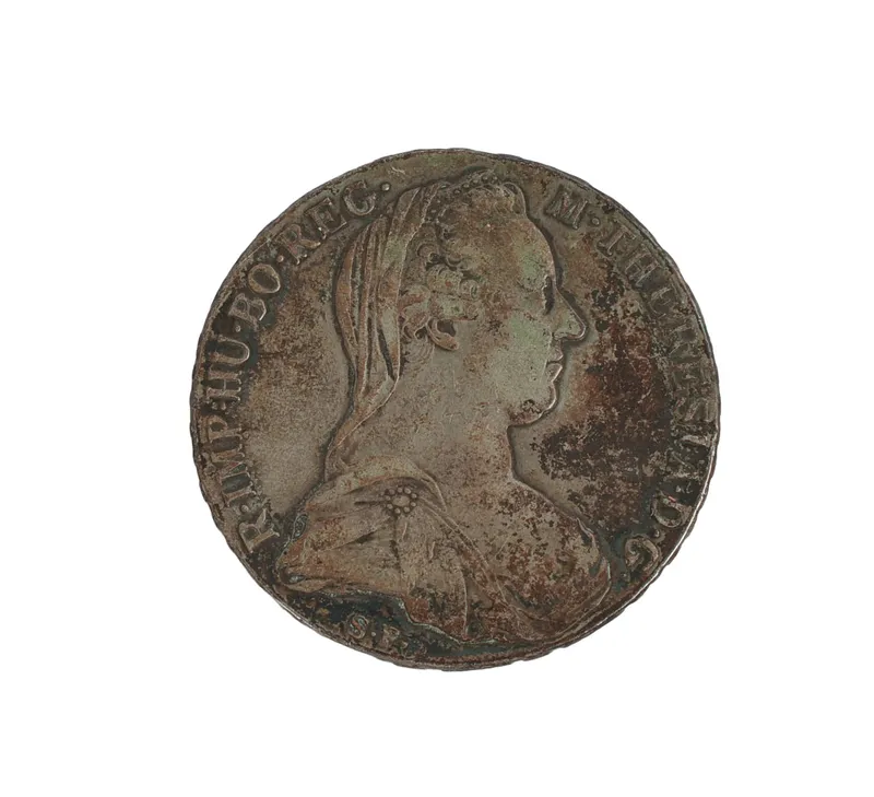 1780 Austrian Silver Thaler from auction in Freeport, Maine — image 5