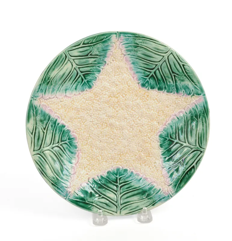 Etruscan Majolica Cauliflower Star Plate. from auction in Freeport, Maine — image 35