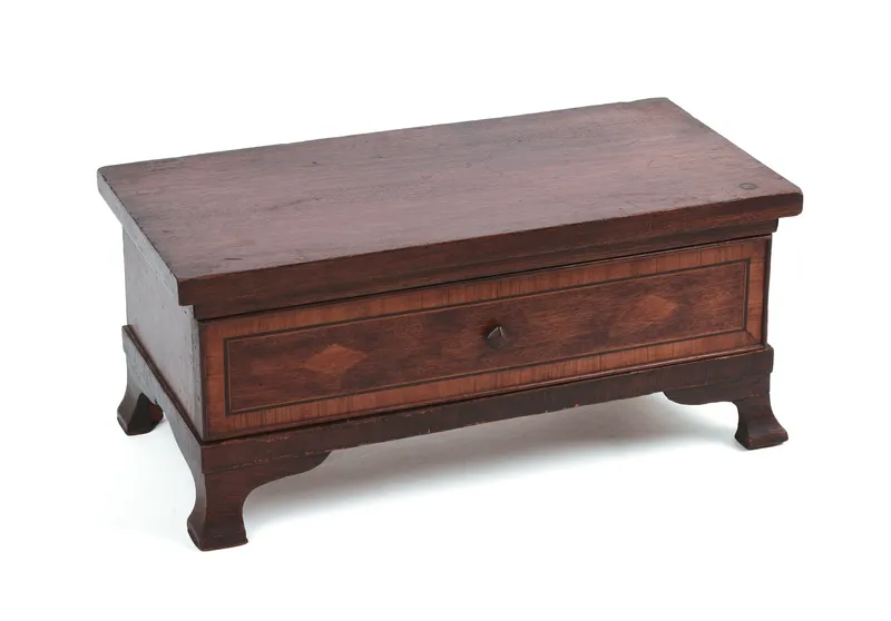 Federal Style Inlaid Mahogany Box With Drawer. from auction in Freeport, Maine — image 42