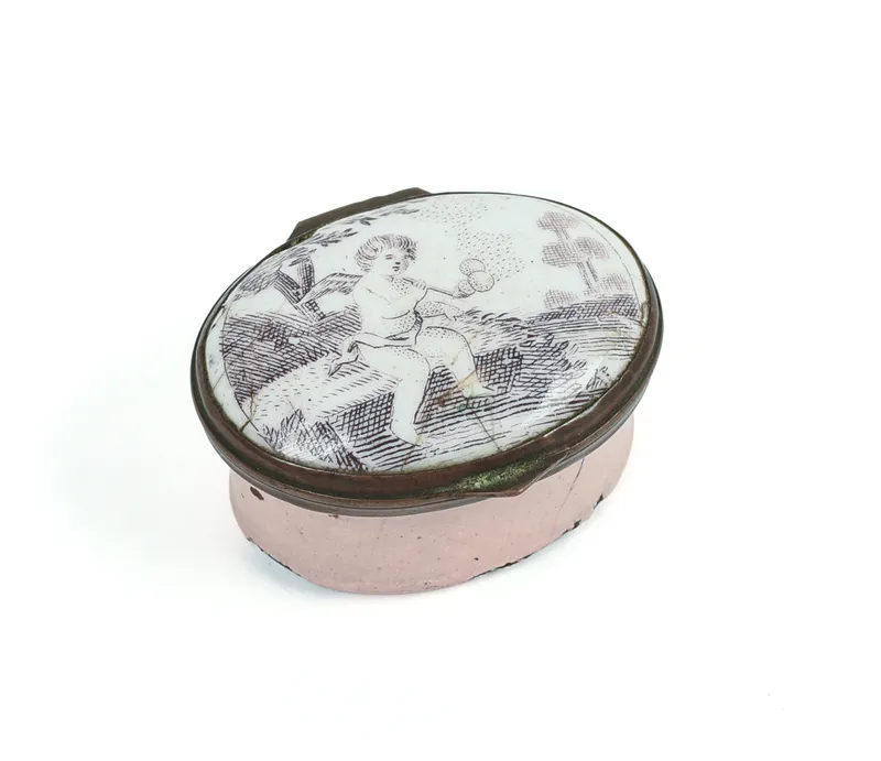 Late 18th or Early 19th Century Battersea Enamel Box. from auction in Freeport, Maine — image 44