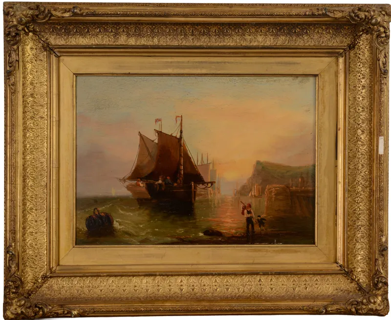 19TH-CENTURY TONALIST OIL PAINTING ON BOARD. from auction in Freeport, Maine — image 13