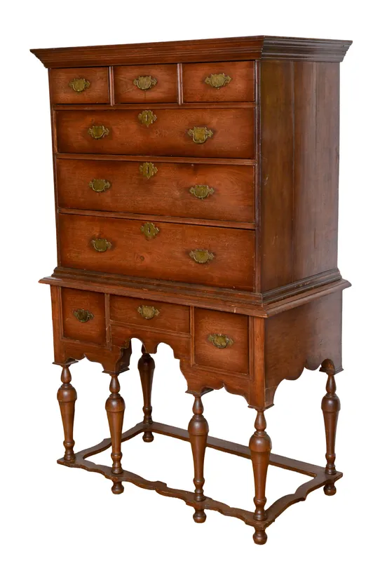 WILLIAM & MARY STYLE HIGHBOY. from auction in Freeport, Maine — image 15