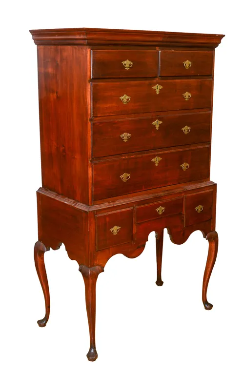NEW ENGLAND QUEEN ANNE HIGHBOY. from auction in Freeport, Maine — image 19